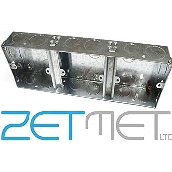 triple 1 gang 35mm metal pattress electrical wall back box|metal pattress box for sale.